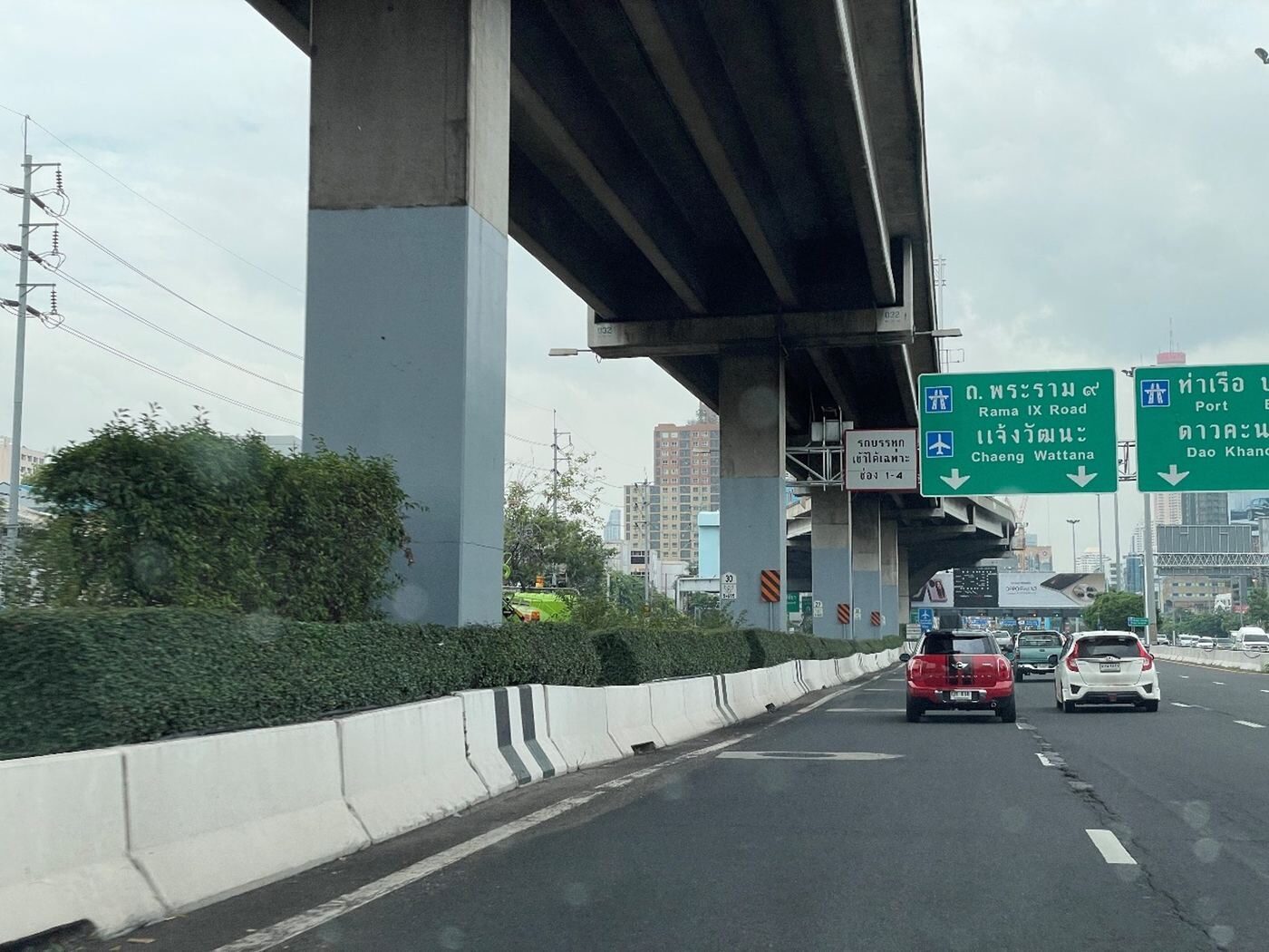 Completed protective coating on piers